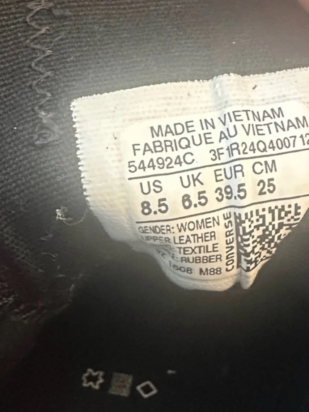 Converse Metallic Grey Leather Low-Top Sneakers 8.5 - Picture 4 of 7